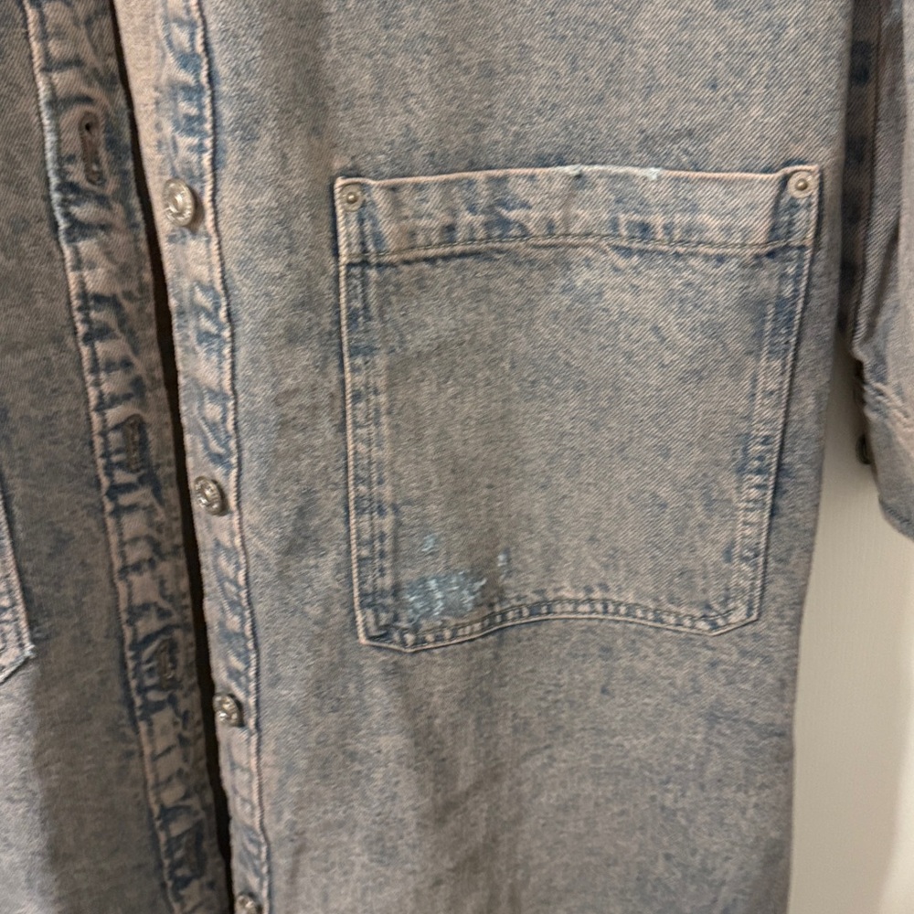 Free People Anna Lou Denim Duster 
Sz M NWT - Picture 6 of 7
